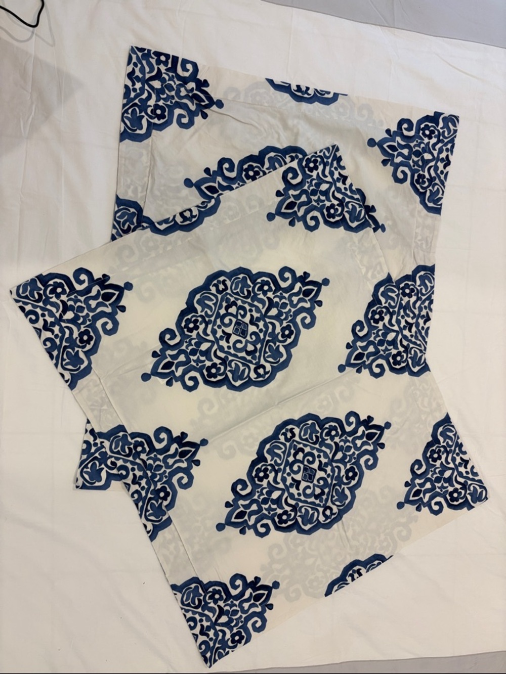 Pottery Barn Pillow Shams Blue and White - Set of 2